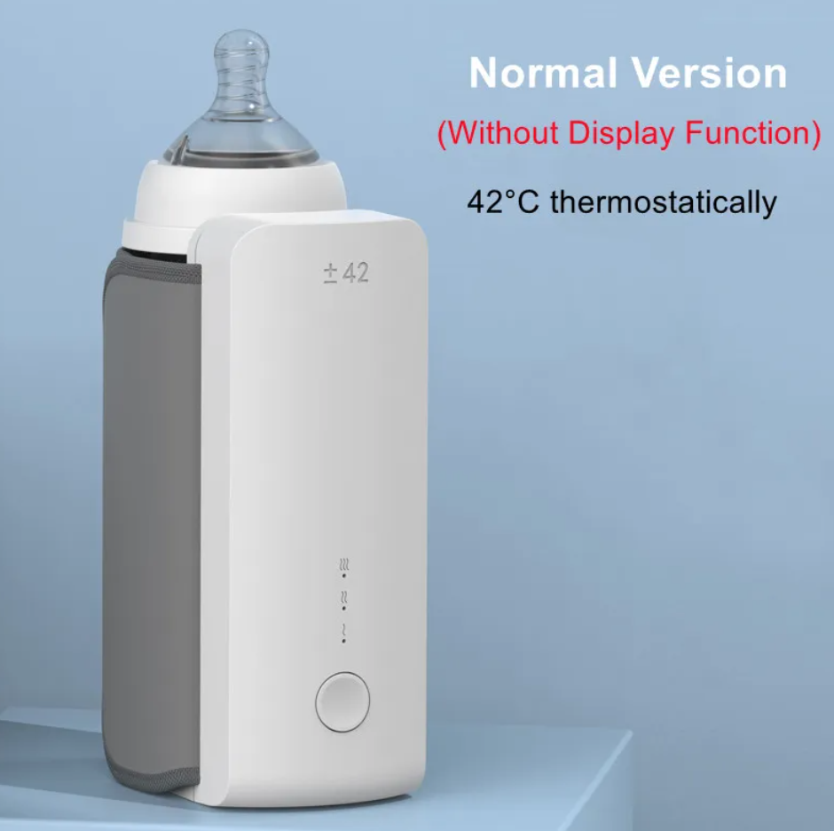 Wireless baby bottle warmer with bottle, 42°C version without display