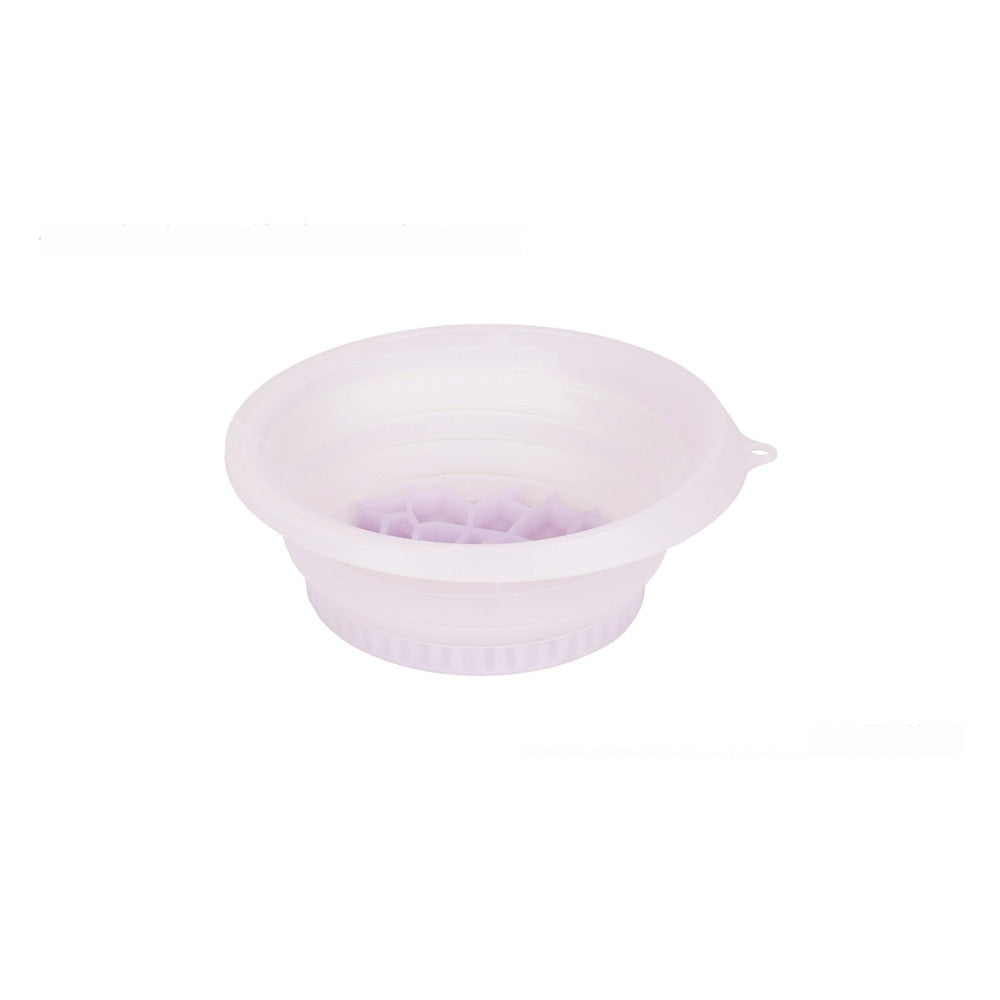 Lavender collapsible silicone ice basin