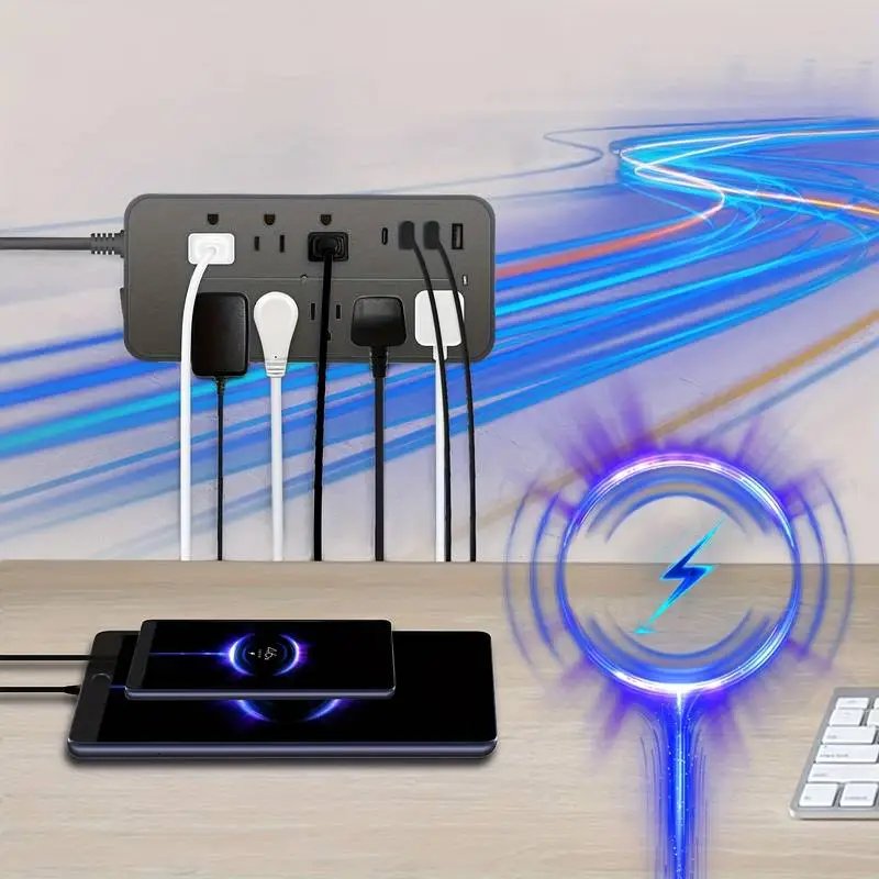 Power Strip Surge Protector - 8 Outlets, 3 USB Ports & 1 USB-C Port