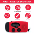 Emergency  Radio Crank Solar Hand Weather 1000mAh Power Bank Charger Flash Light