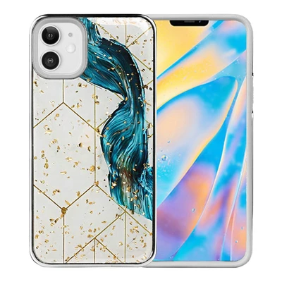 iPhone 12 5.4" Chrome Glitter Hybrid Case