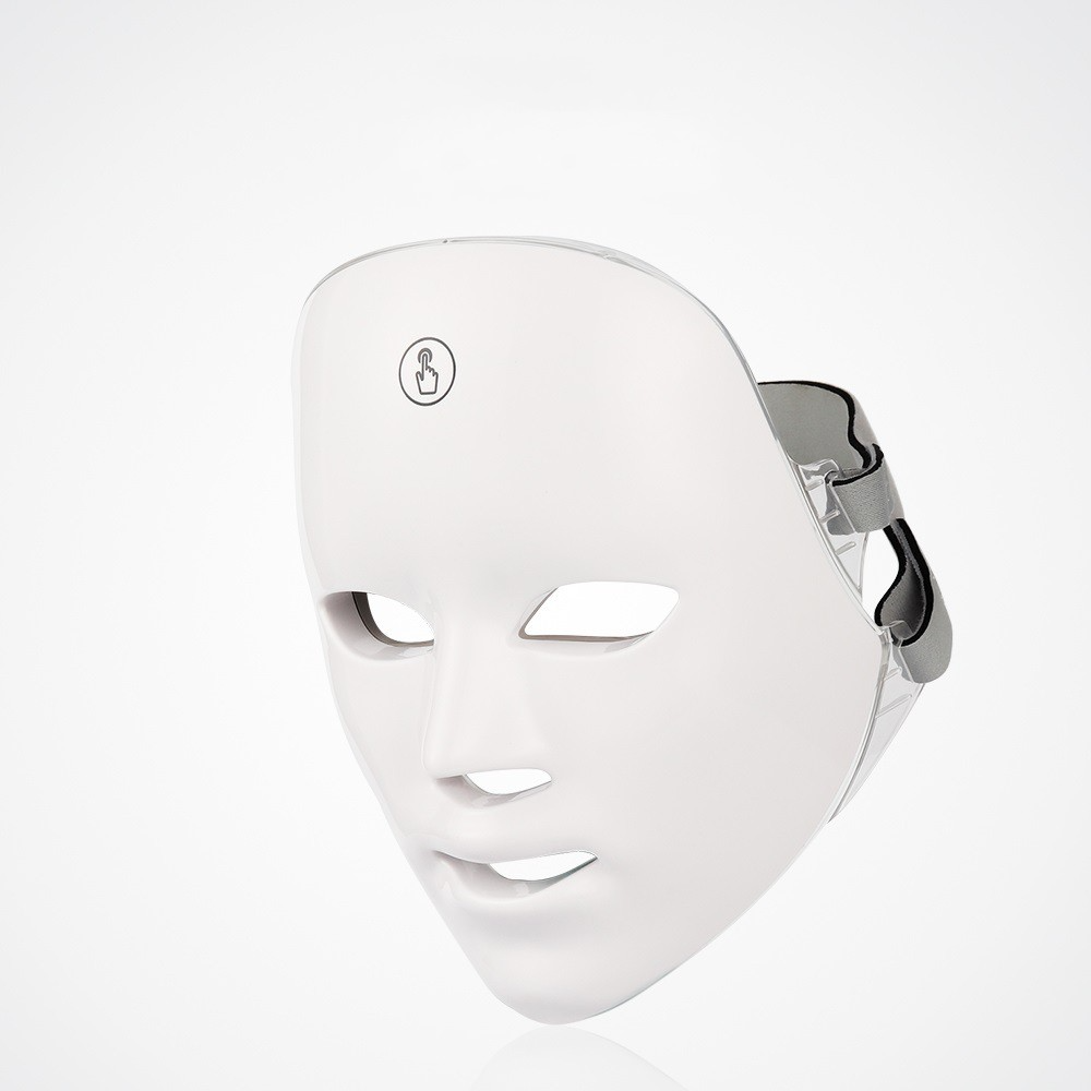 White LED facial beauty mask, front view