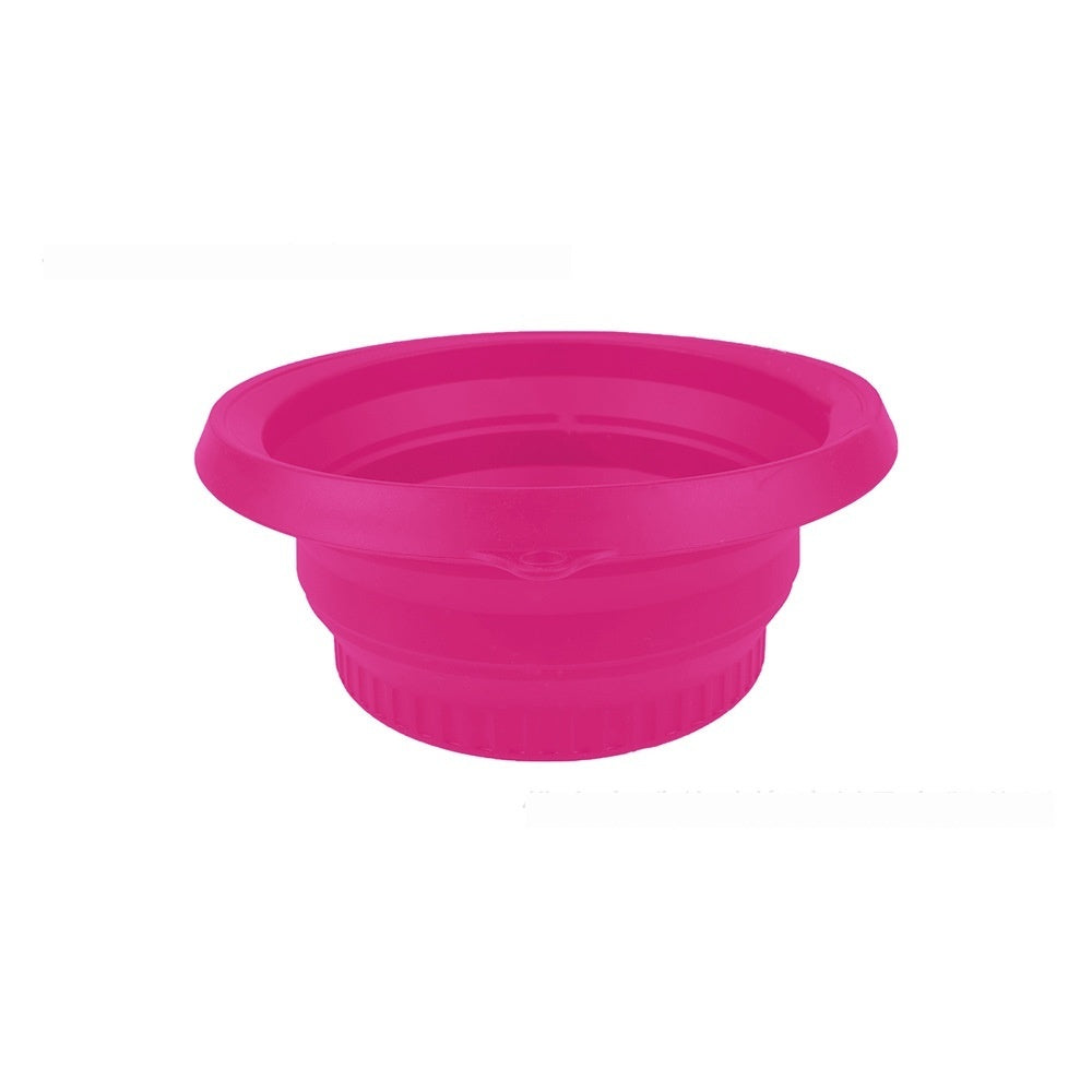 Hot pink collapsible silicone ice basin